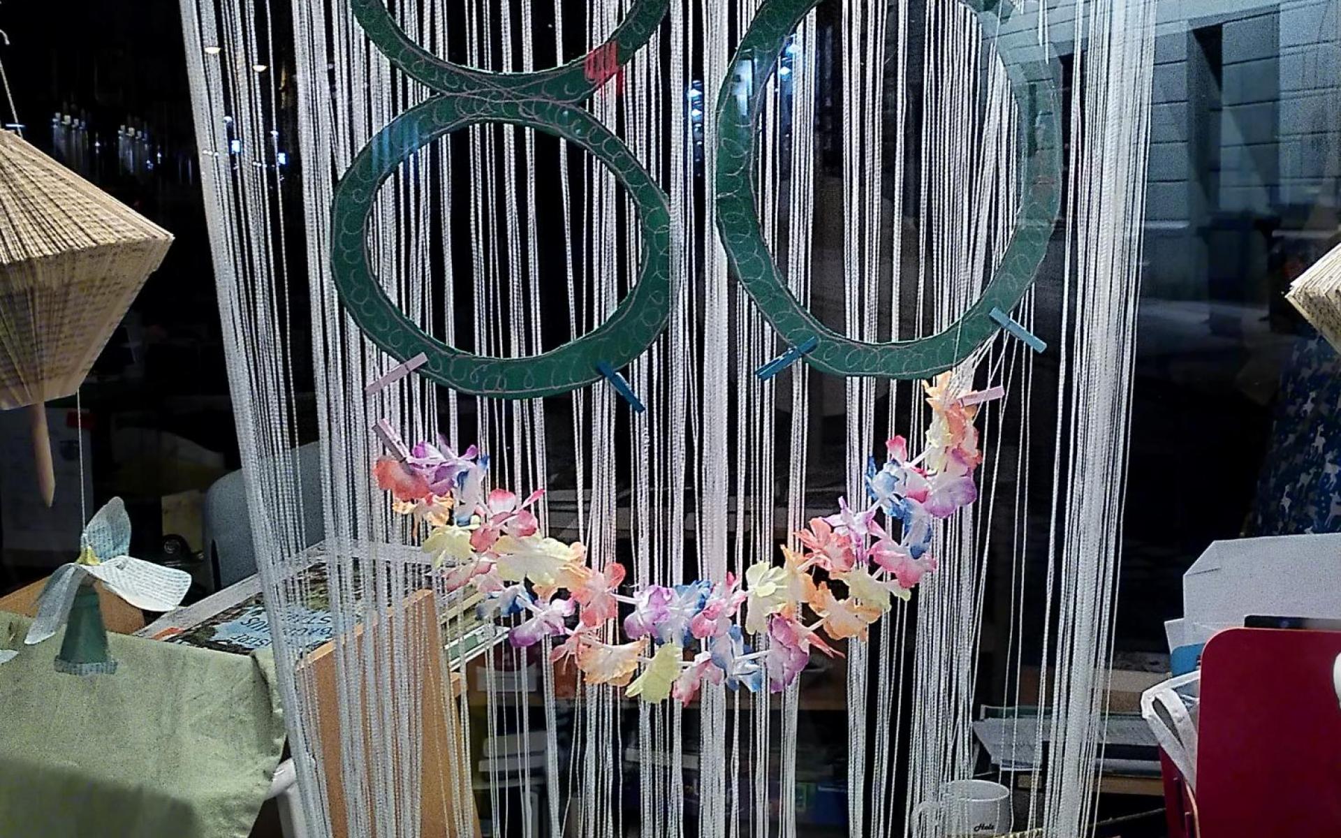 Schaufenster 80. Geburtstag der Stadtbücherei