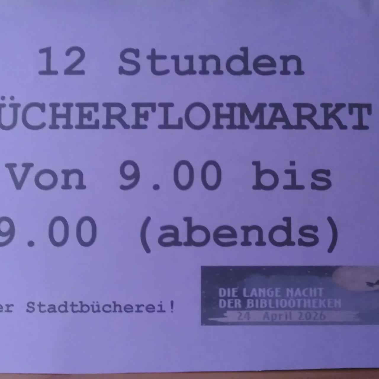 12 Stunden Flohmarkt